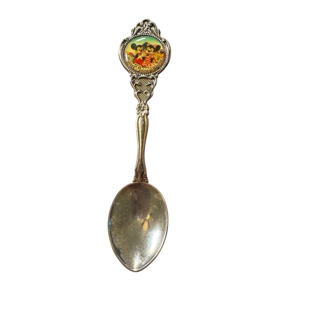 Vintage‎ Walt Disney World Souvenir Spoon Mickey & Minnie Silverplated Australia